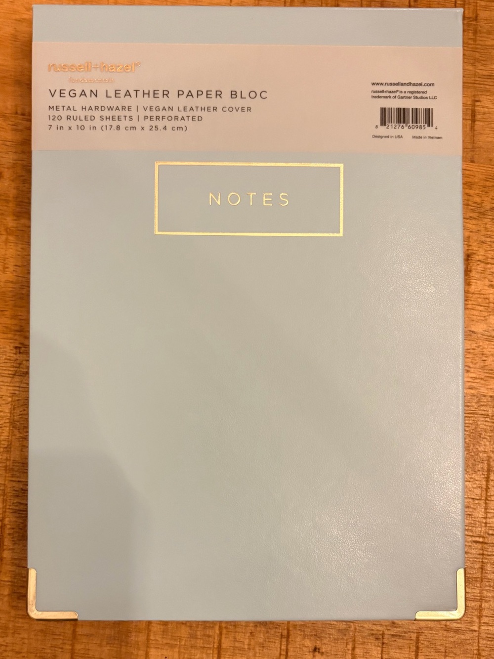 Russell + Hazel Vegan Leather Paper Bloc Notes journal notebook diary